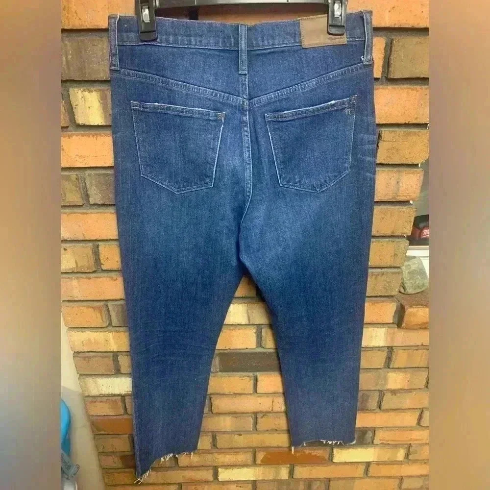 Women’s Madewell The High-Rise Slim BoyJean Fringe Denim Jeans - Picture 2 of 4
